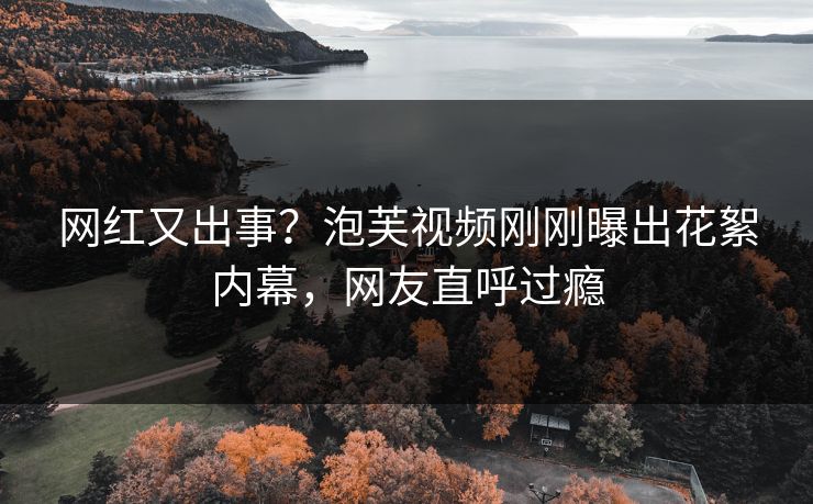 网红又出事？泡芙视频刚刚曝出花絮内幕，网友直呼过瘾